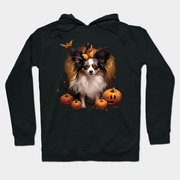 Halloween Papillon Puppy Hoodie by NatashaCuteShop